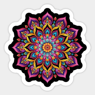 Pretty Mandala Stress Relief Meditation Inspiration Crystals Sticker